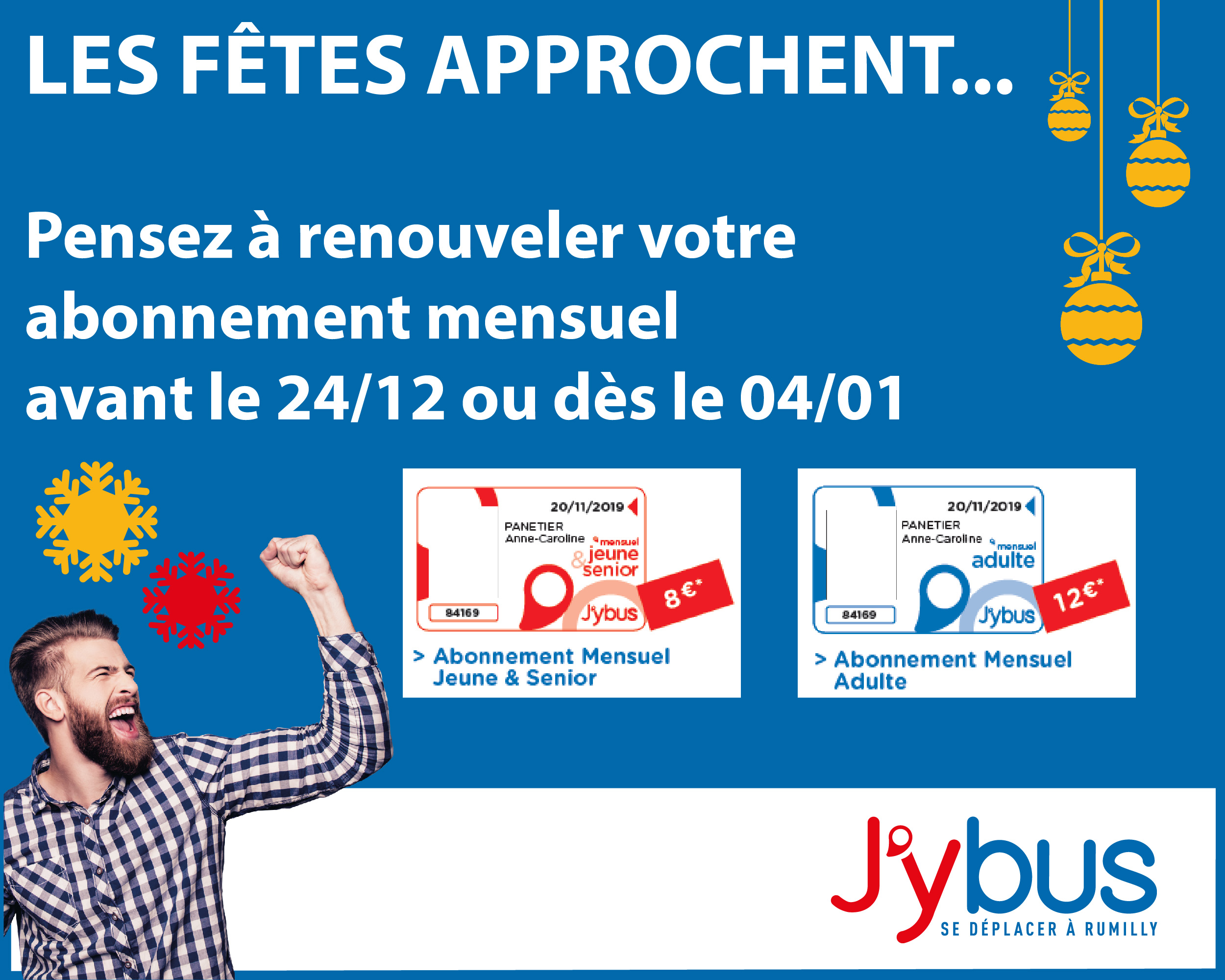 Renouvelement Abonnement mensuels - Décembre 2020