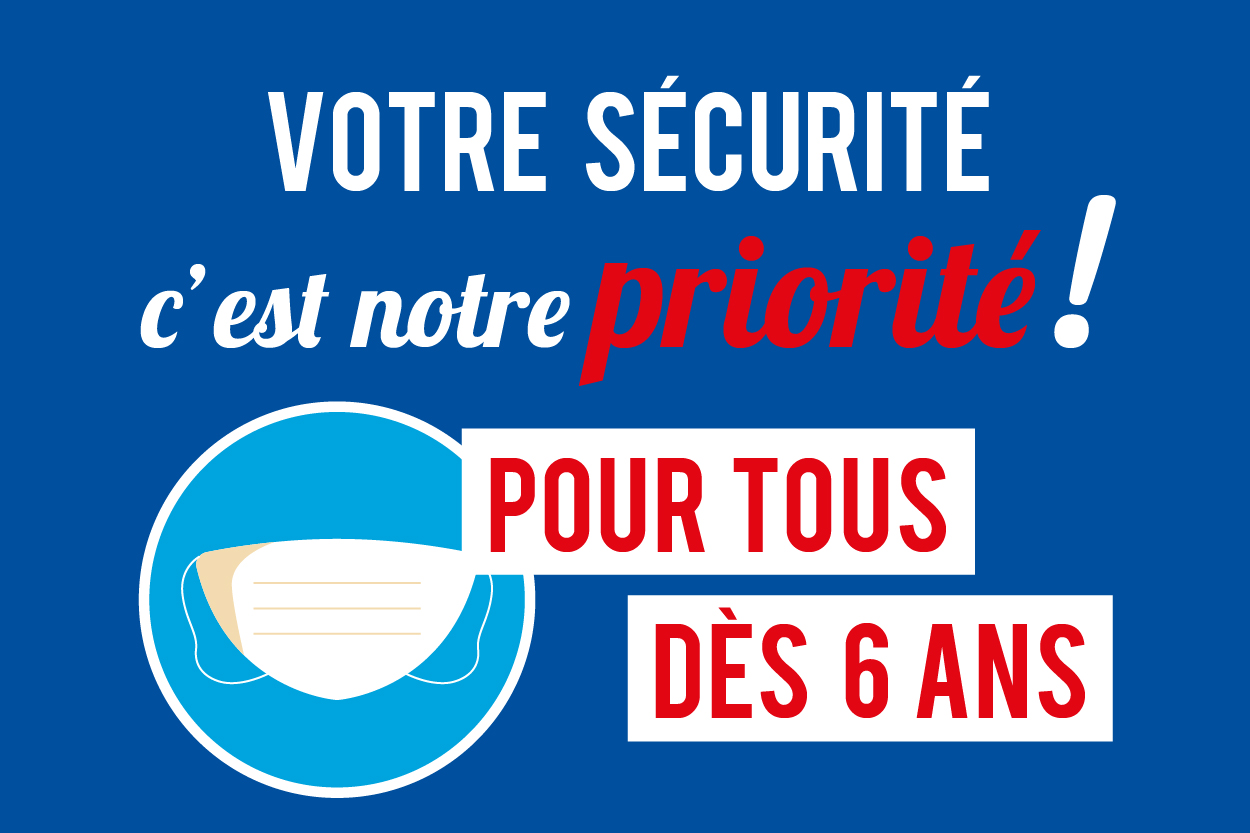 Masque obligatoire pour tous dès 6 ans