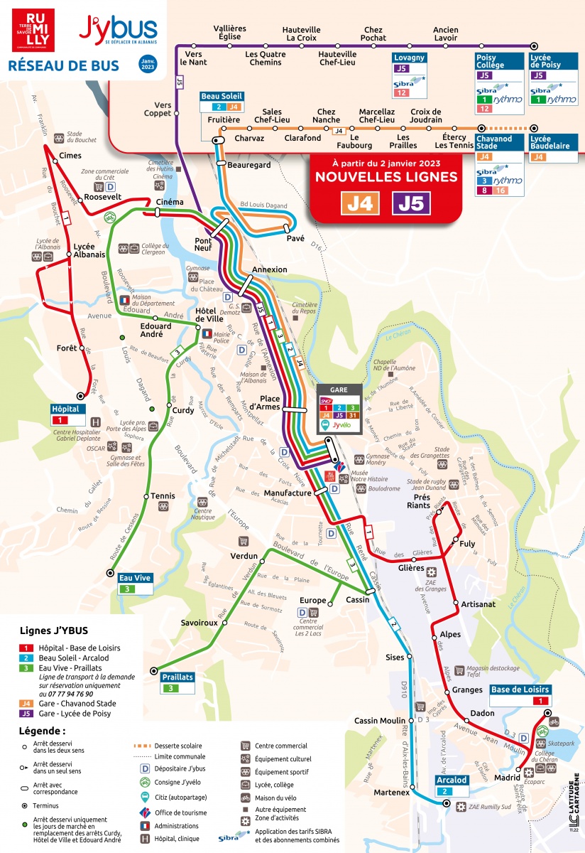 Plan du réseau J'ybus