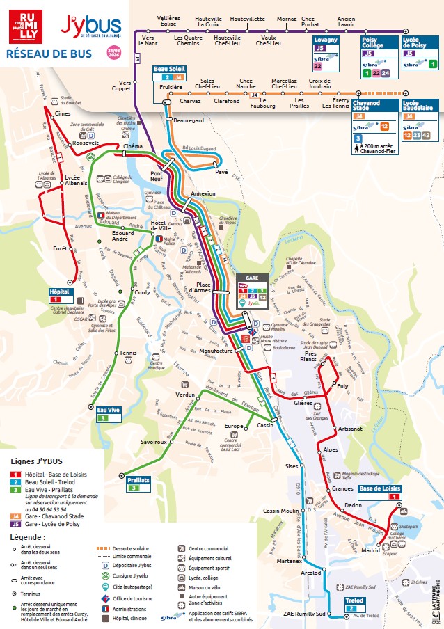 Plan du réseau J'ybus