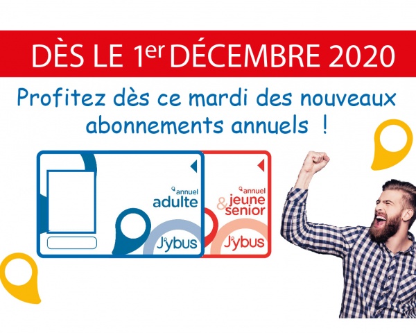 Nouveaux abonnements annuels J'ybus !
