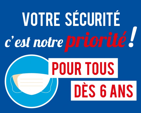 Masque obligatoire pour tous dès 6 ans